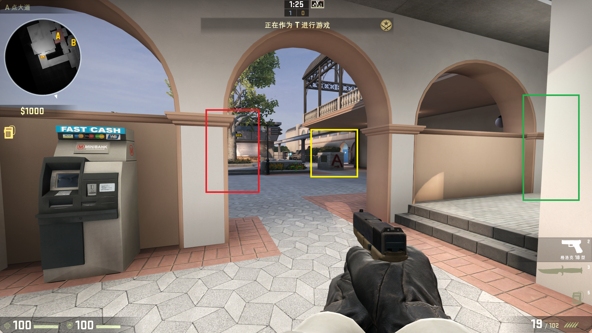 csgo摄魂游乐园T方点位攻略