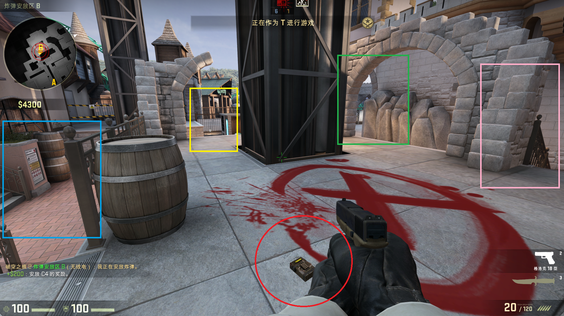 csgo摄魂游乐园T方点位攻略