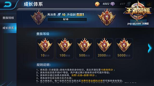 王者荣耀贵族等级怎么看，王者荣耀贵族等级会下降吗？