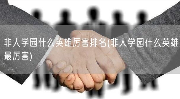 非人学园什么英雄厉害排名(非人学园什么英雄最厉害)