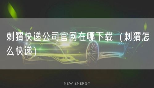 刺猬快递公司官网在哪下载(刺猬怎么快递)