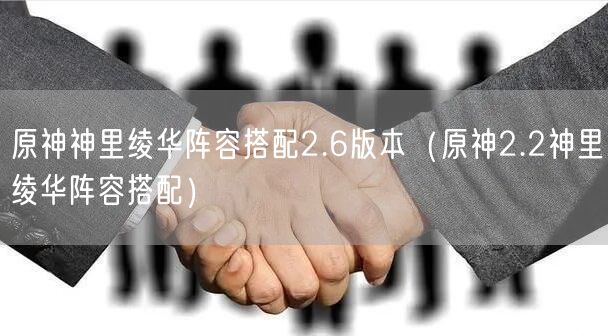 原神神里绫华阵容搭配2.6版本(原神2.2神里绫华阵容搭配)
