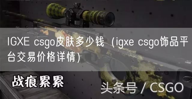 IGXE csgo皮肤多少钱（igxe csgo饰品平台交易价格详情）