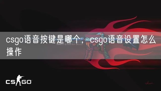 csgo语音按键是哪个，csgo语音设置怎么操作
