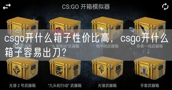 csgo开什么箱子性价比高，csgo开什么箱子容易出刀？