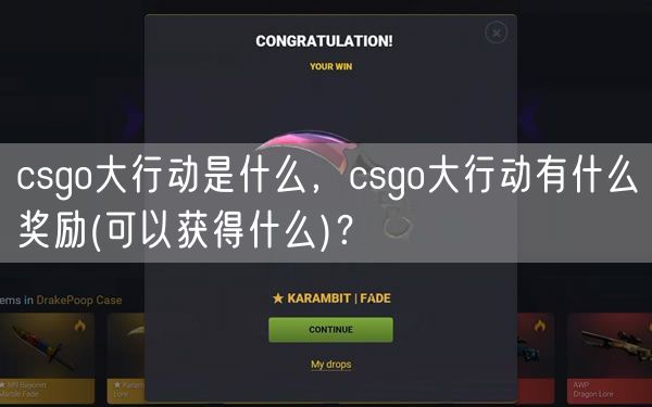csgo大行动是什么，csgo大行动有什么奖励(可以获得什么)？