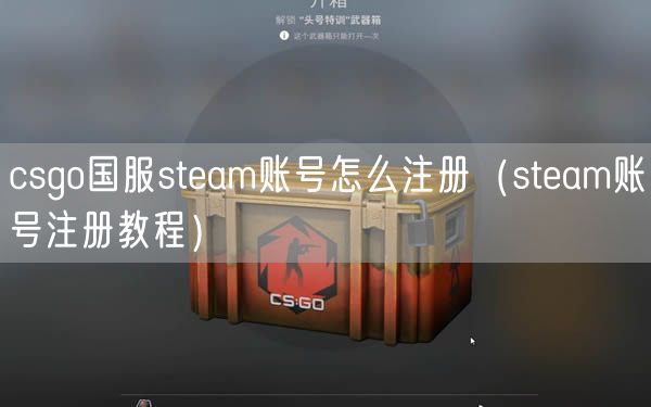 csgo国服steam账号怎么注册（steam账号注册教程）