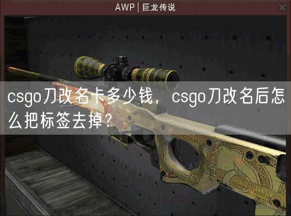 csgo刀改名卡多少钱，csgo刀改名后怎么把标签去掉？