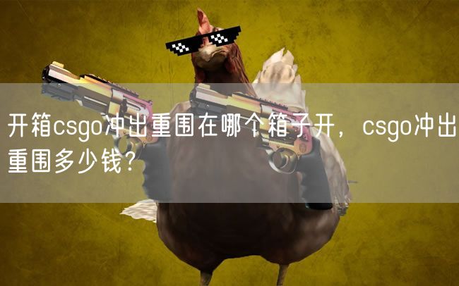 开箱csgo冲出重围在哪个箱子开,csgo冲出重围多少钱?