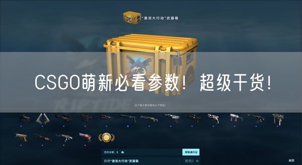 CSGO萌新必看参数!超级干货!