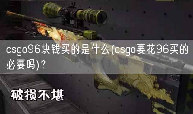 csgo96块钱买的是什么(csgo要花96买的必要吗)?
